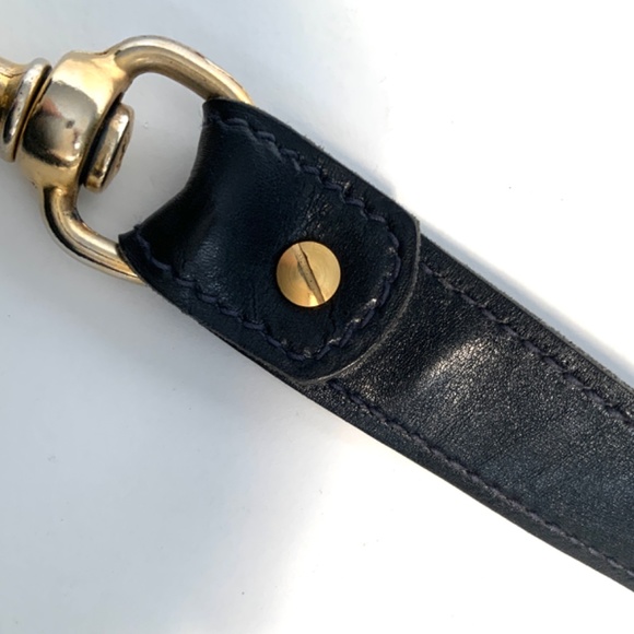 Vintage Gucci bag in navy blue suede and leather, early 1980s - Picture 6 of 11